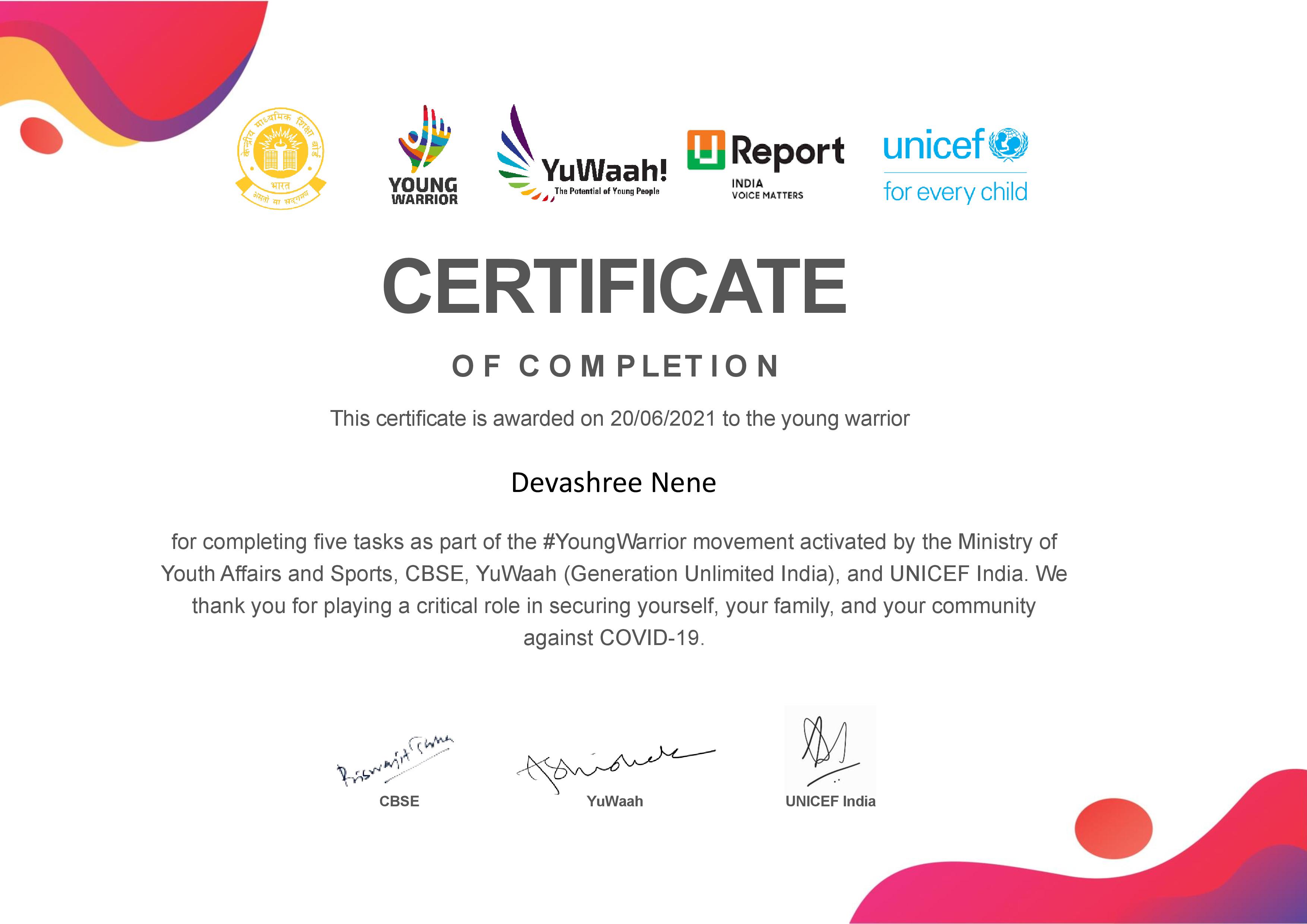 #YoungWarrior Certificate for ID 5391090-page-001